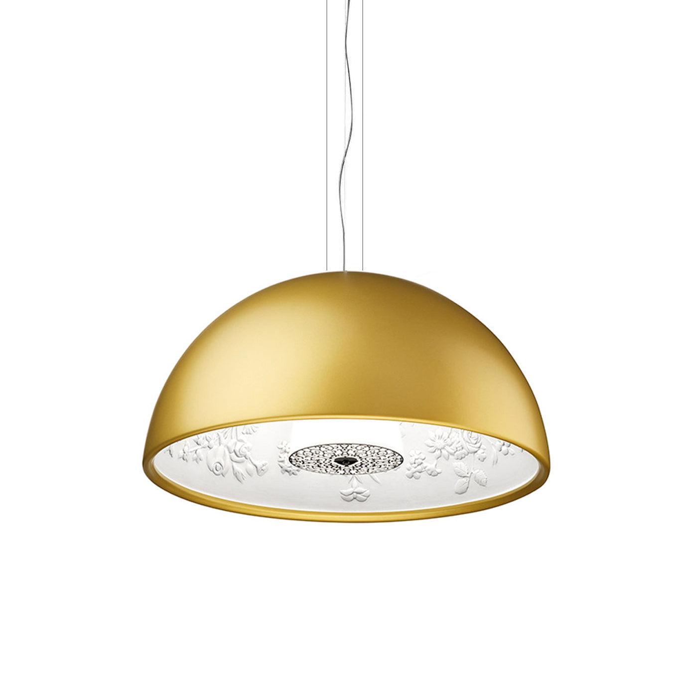 Lamp With Embossed Plaster Interior Elegant Pendant